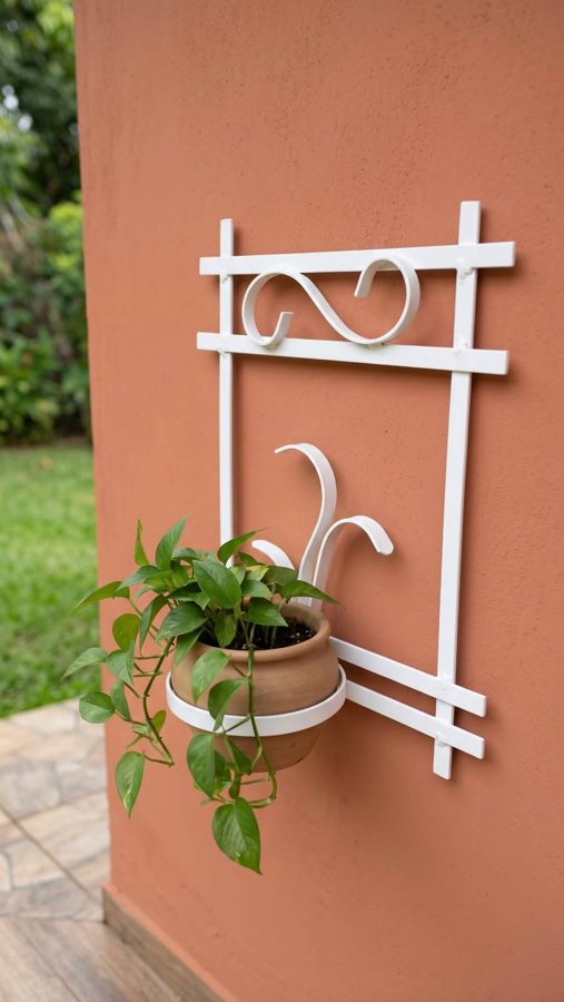 Porta-maceta de pared